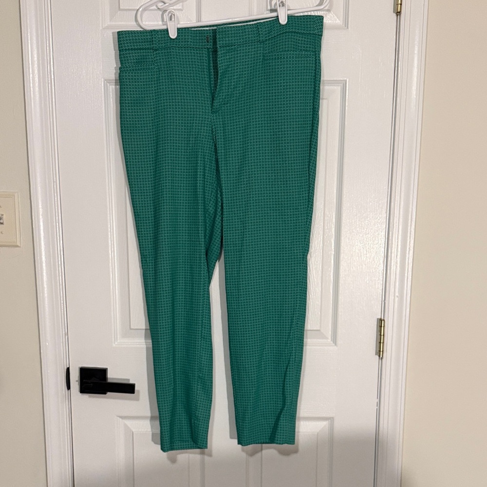 Banana Republic Green Patterned Pants
